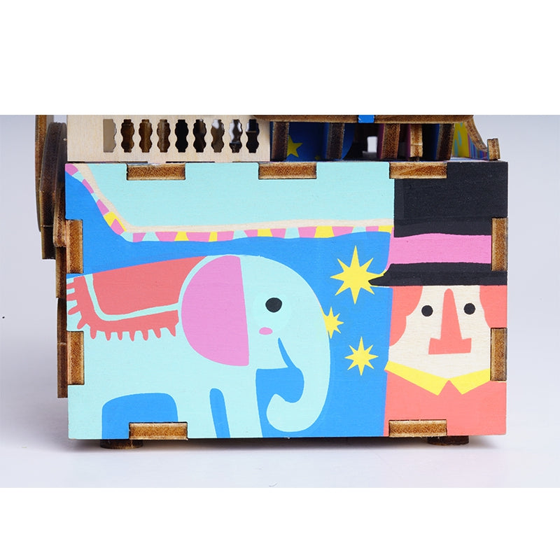 DIY 3D Amusement Park Wooden Puzzle Game Assembly Moveable Music Box Toy Gift for Children Kids Adult AMD41 by Woody Signs Co. - Handmade Crafted Unique Wooden Creative