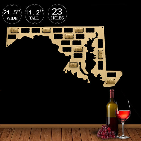 Maryland Custom-made  Cork Map USA State  Sign State Map of Maryland    I Love Maryland Map by Woody Signs Co. - Handmade Crafted Unique Wooden Creative