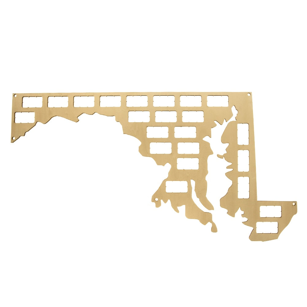 Maryland Custom-made  Cork Map USA State  Sign State Map of Maryland    I Love Maryland Map by Woody Signs Co. - Handmade Crafted Unique Wooden Creative