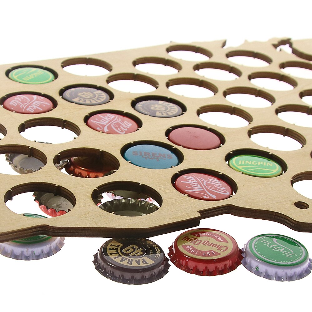 Creative Wooden  Cap Maps  Bottle Caps Map of USA Display Board Wall Art Decor Unique Gift For Cap Collectors by Woody Signs Co. - Handmade Crafted Unique Wooden Creative