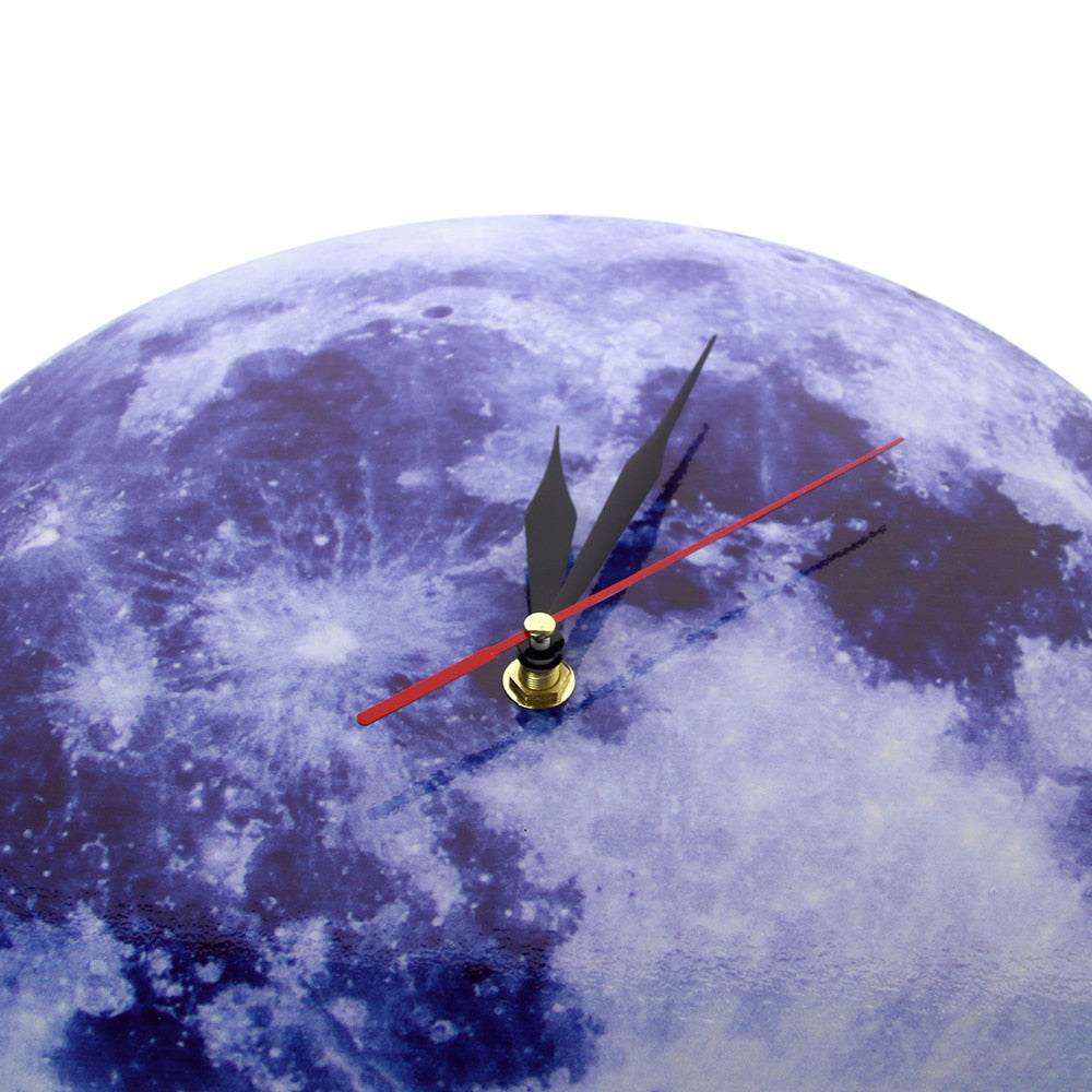 Blue Moon Swinging Pendulum Clock Astronomy Funny Wall Clock Lunar Blue Moon Clock with Swinging Silhouette Pendulum by Woody Signs Co. - Handmade Crafted Unique Wooden Creative