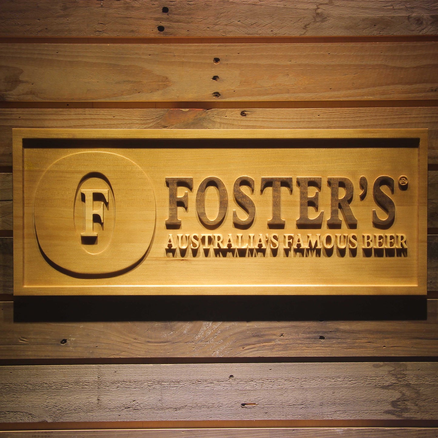 Foster's 3D Wooden Signs by Woody Signs Co. - Handmade Crafted Unique Wooden Creative