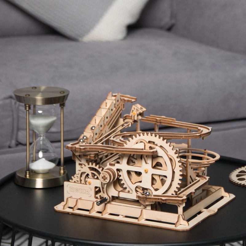4 Kinds DIY Marble Run Game Laser Cutting 3D Wooden Puzzle Game Assembly Toy Gift for Children Adult LG501 by Woody Signs Co. - Handmade Crafted Unique Wooden Creative