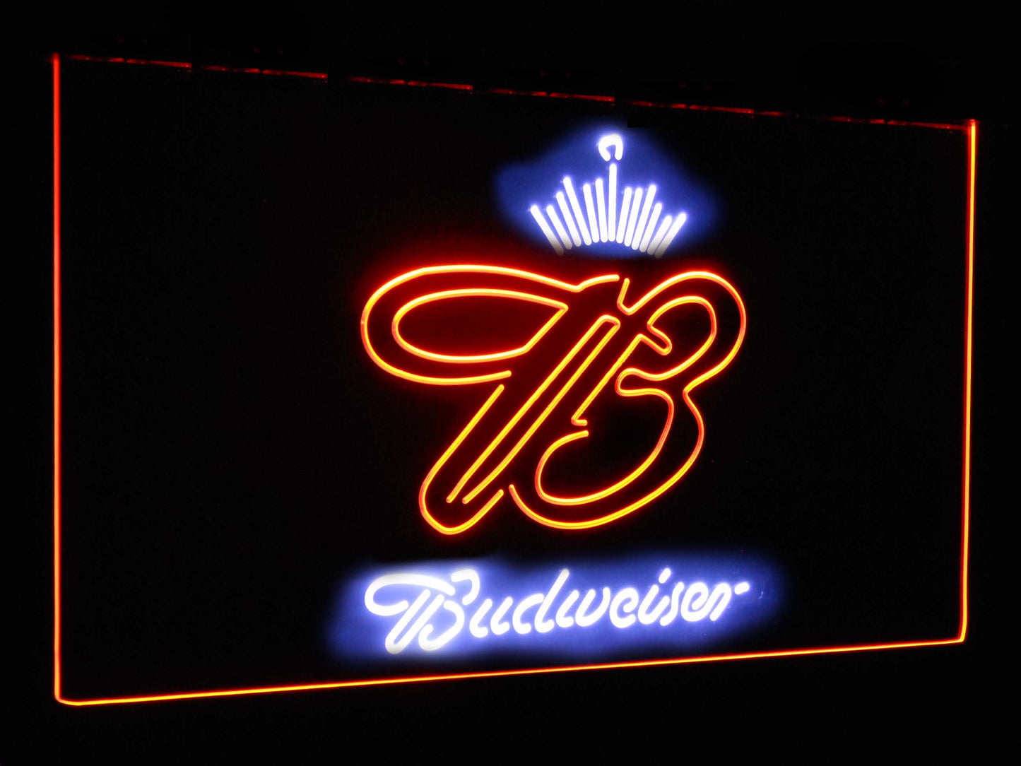 Budweiser Crown King Bar Decoration Gift Dual Color Led Neon Light Signs st6-a2006 by Woody Signs Co. - Handmade Crafted Unique Wooden Creative
