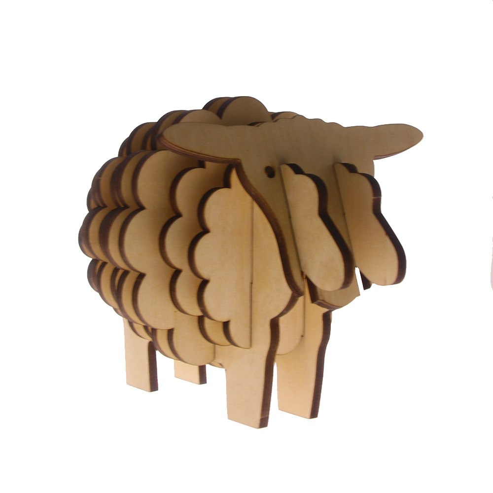 7Pieces/Set Handmade Wood Animal Shape Antislip Table Mat Sheep Shape Pine Coasters DIY Place Mat Coffee Cup Pad Unique Gifts by Woody Signs Co. - Handmade Crafted Unique Wooden Creative