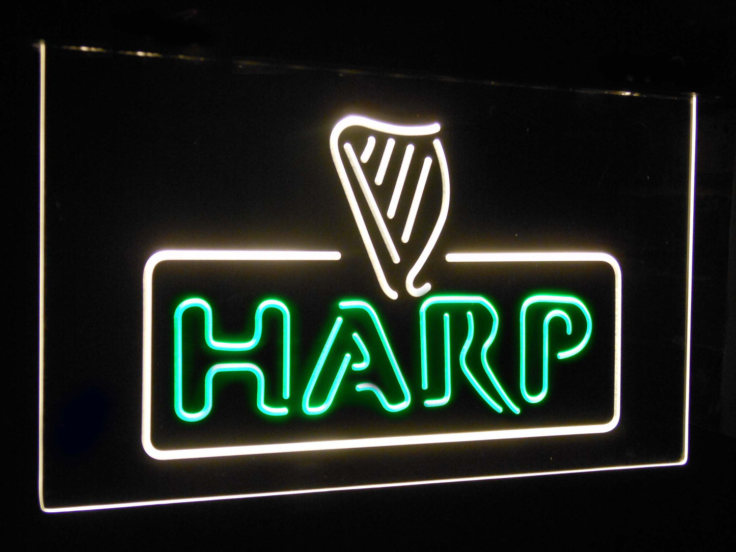 Harp Bar Decoration Gift Dual Color Led Neon Light Signs st6-a2001 by Woody Signs Co. - Handmade Crafted Unique Wooden Creative