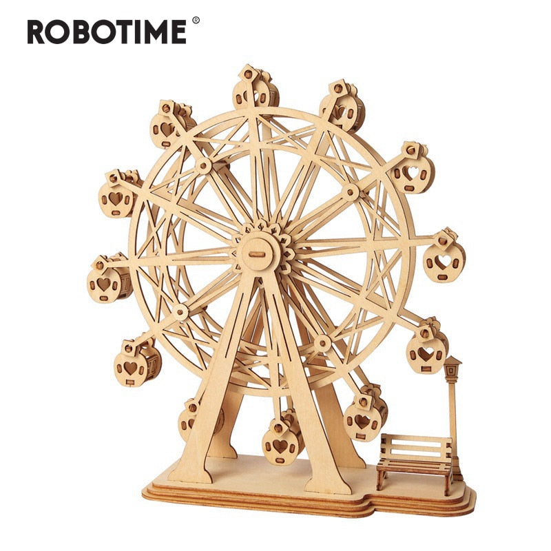 DIY 3D Laser Cutting Wooden Ferris Wheel Puzzle Game Gift for  Kids  Popular  TG401 (Ferris Wheel) by Woody Signs Co. - Handmade Crafted Unique Wooden Creative