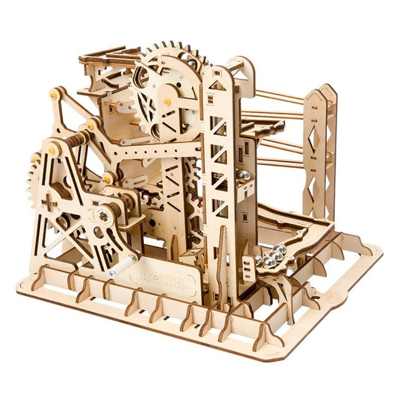 DIY Lift Coaster Magic Creative Marble Run Game Wooden Assembly Gift for LG503 by Woody Signs Co. - Handmade Crafted Unique Wooden Creative