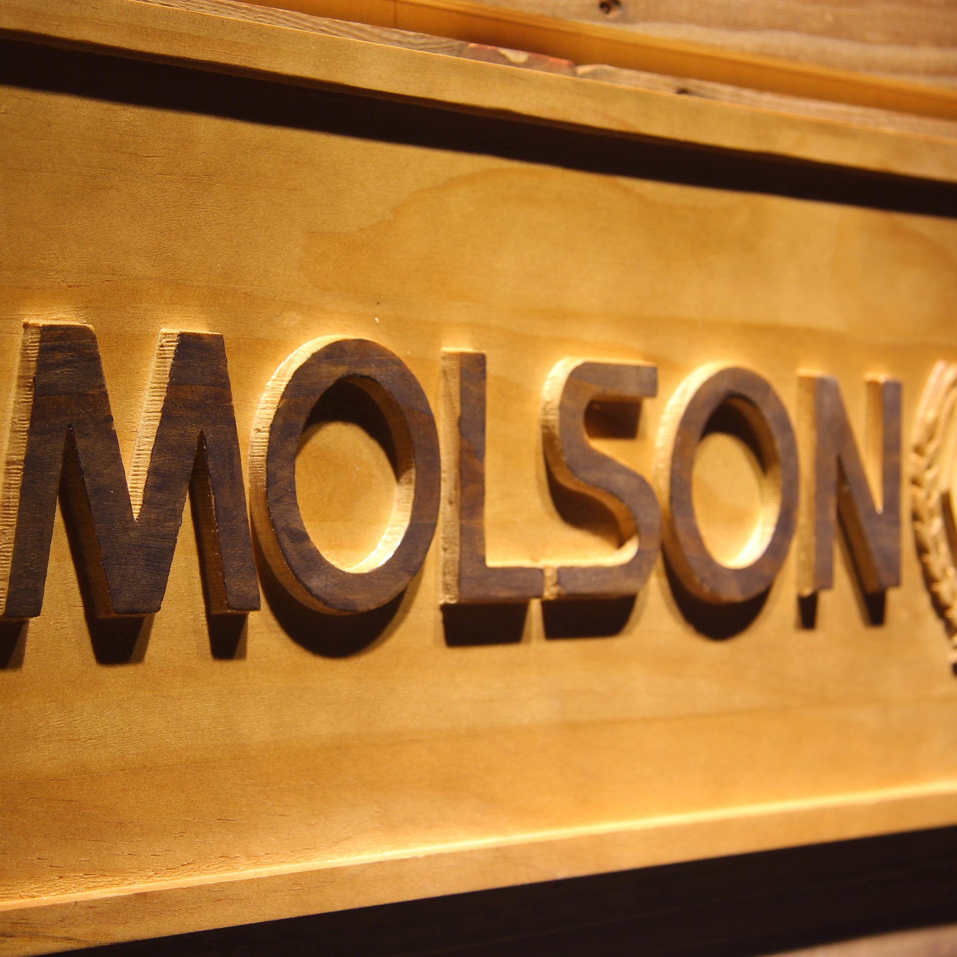 Molson  3D Wooden Bar Signs by Woody Signs Co. - Handmade Crafted Unique Wooden Creative