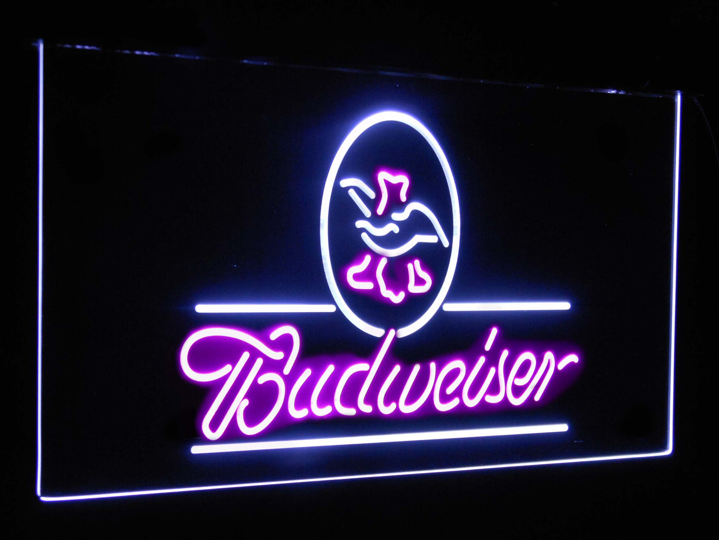 Budweiser Eagle US Company Bar Decor Dual Color Led Neon Light Signs st6-a2008 by Woody Signs Co. - Handmade Crafted Unique Wooden Creative