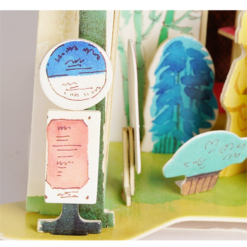 DIY Sunny Chiengmai Doll House with Led Light   Miniature Wooden    SJ407 by Woody Signs Co. - Handmade Crafted Unique Wooden Creative