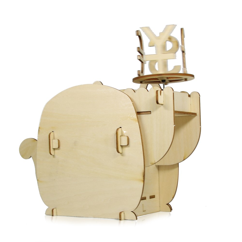 Solar Fortune Cat Money Bank Wooden DIY Toys Eco-friendly DIY Assemble Toys Novelty Gifts For Children Kids by Woody Signs Co. - Handmade Crafted Unique Wooden Creative