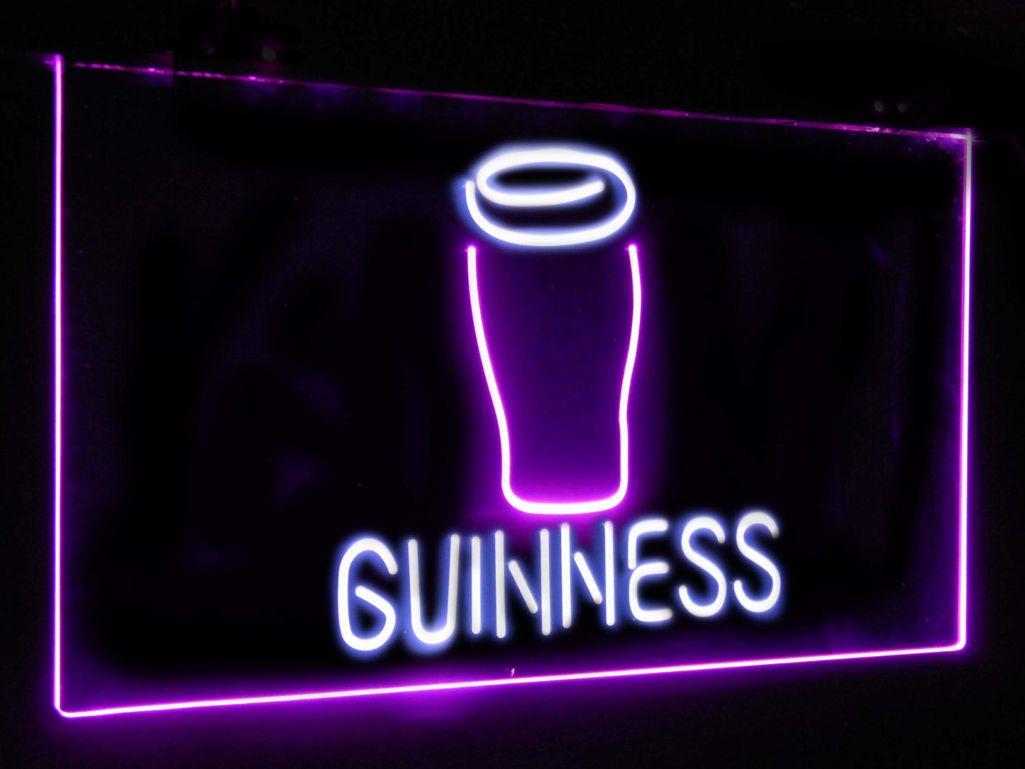Guinness Glass on tap Bar Decor Dual Color Led Neon Light Signs st6-a2045 by Woody Signs Co. - Handmade Crafted Unique Wooden Creative