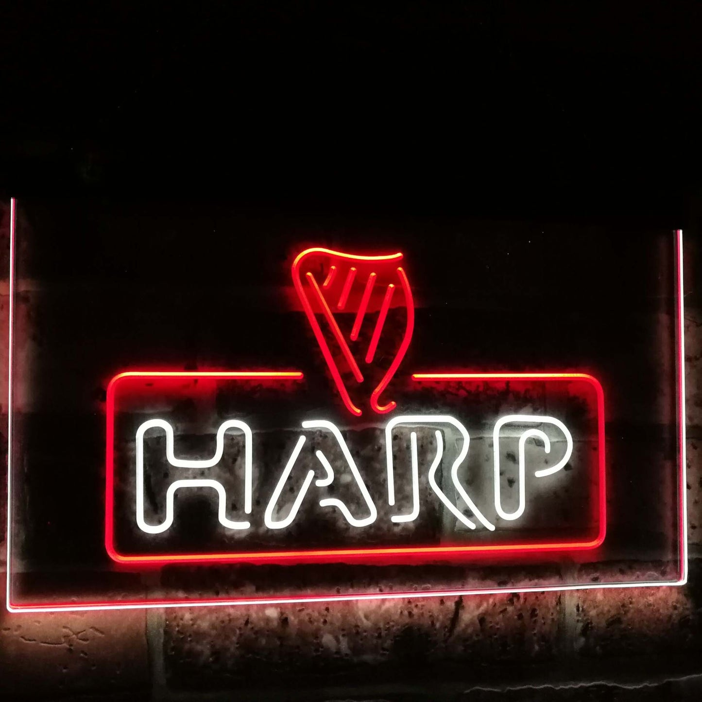 Harp Bar Decoration Gift Dual Color Led Neon Light Signs st6-a2001 by Woody Signs Co. - Handmade Crafted Unique Wooden Creative