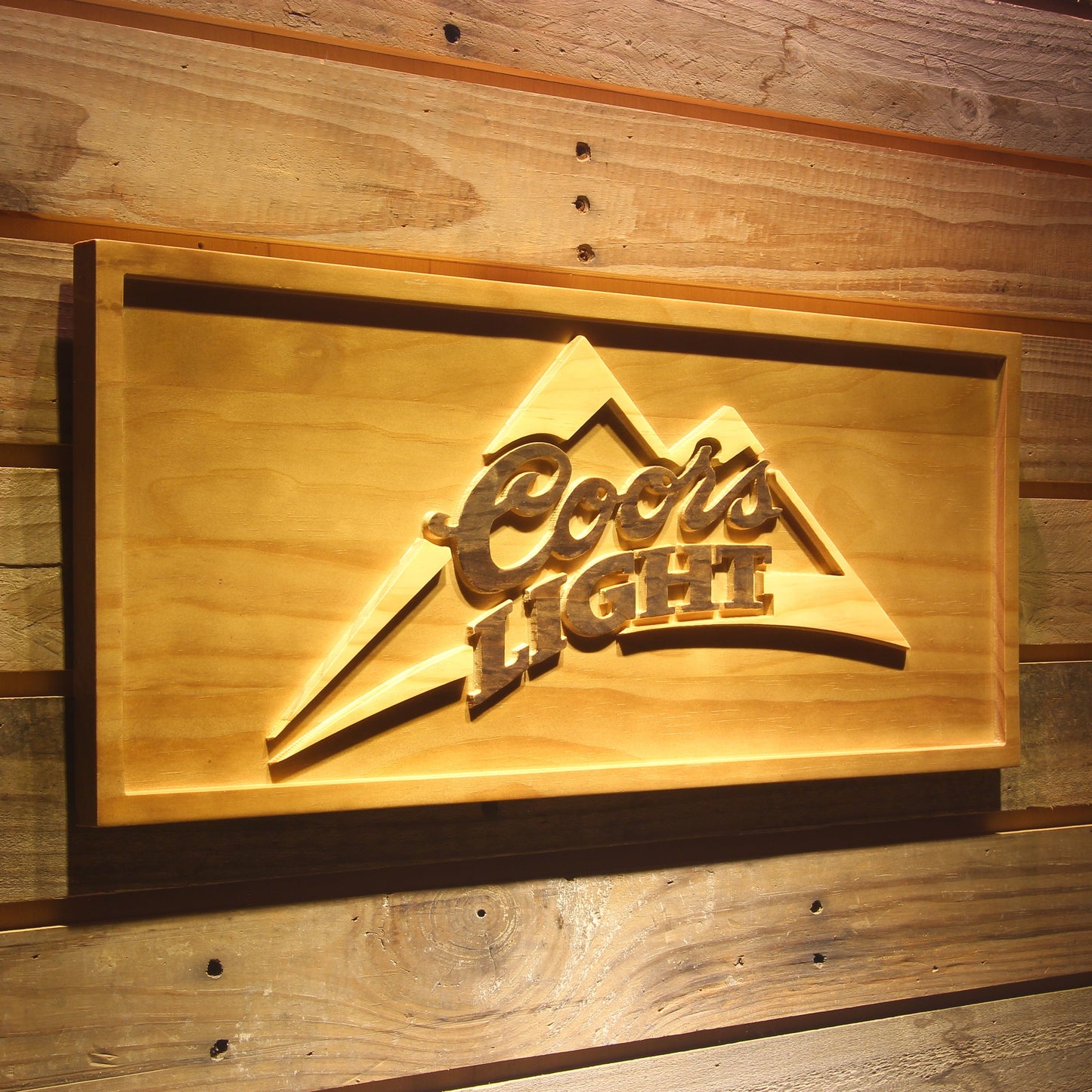 Coors Light 3D Wooden Signs by Woody Signs Co. - Handmade Crafted Unique Wooden Creative