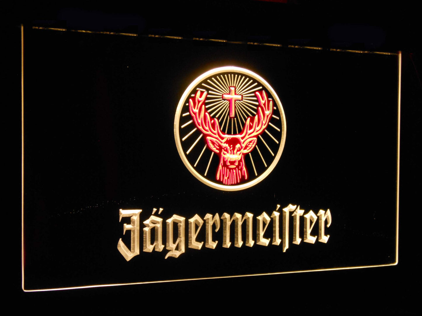 Jagermeister Deer Head Dual Color Led Neon Light Signs st6-a0288 by Woody Signs Co. - Handmade Crafted Unique Wooden Creative