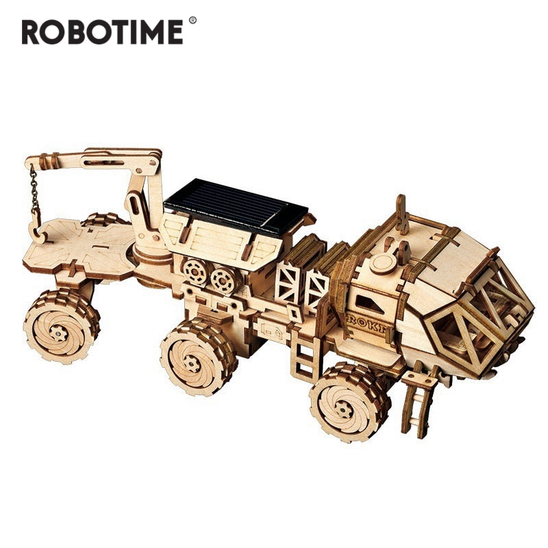 Creative DIY 3D Discovery Rover Moveable Solar Energy Powered Gift for Child LS504 (Discovery Rover) by Woody Signs Co. - Handmade Crafted Unique Wooden Creative