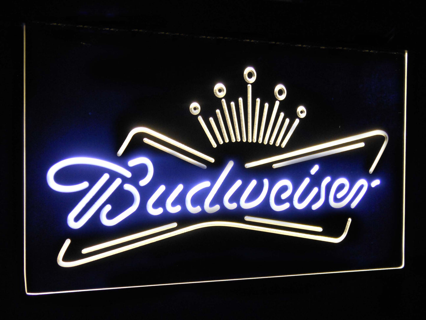Budweiser King Bar Decoration Gift Dual Color Led Neon Light Signs st6-a2005 by Woody Signs Co. - Handmade Crafted Unique Wooden Creative