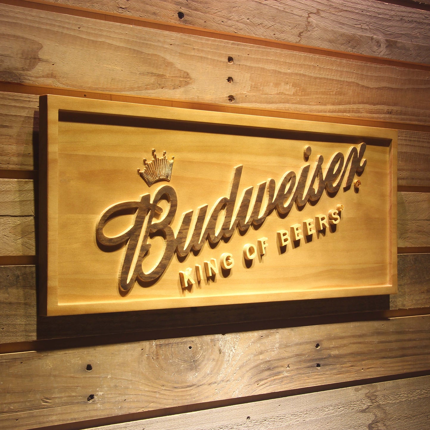 Budweiser 3D Wooden Signs by Woody Signs Co. - Handmade Crafted Unique Wooden Creative