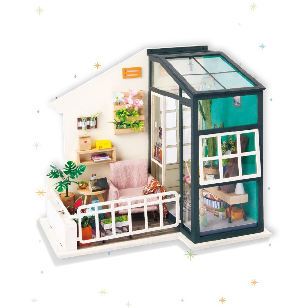 14 Kinds DIY House with Furniture Miniature Wooden Doll House DG by Woody Signs Co. - Handmade Crafted Unique Wooden Creative