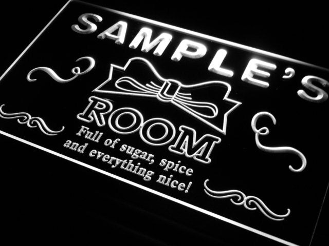 pe Name Custom Girl Princess Room Bar Neon Light Signs with On/Off Switch 7 Colors 4 Sizes by Woody Signs Co. - Handmade Crafted Unique Wooden Creative