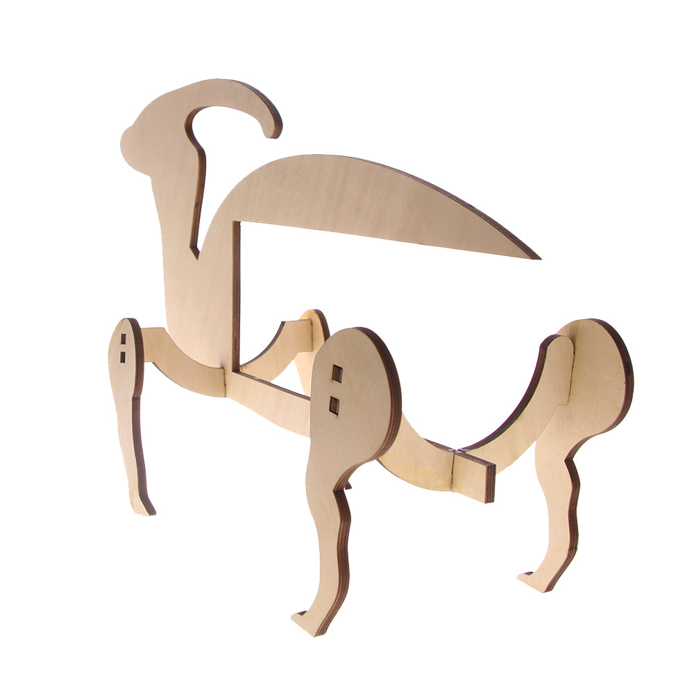 Creative Dinosaur Rack Parasaur Bottle Holder Wooden Parasaurolophus Modern Storage by Woody Signs Co. - Handmade Crafted Unique Wooden Creative