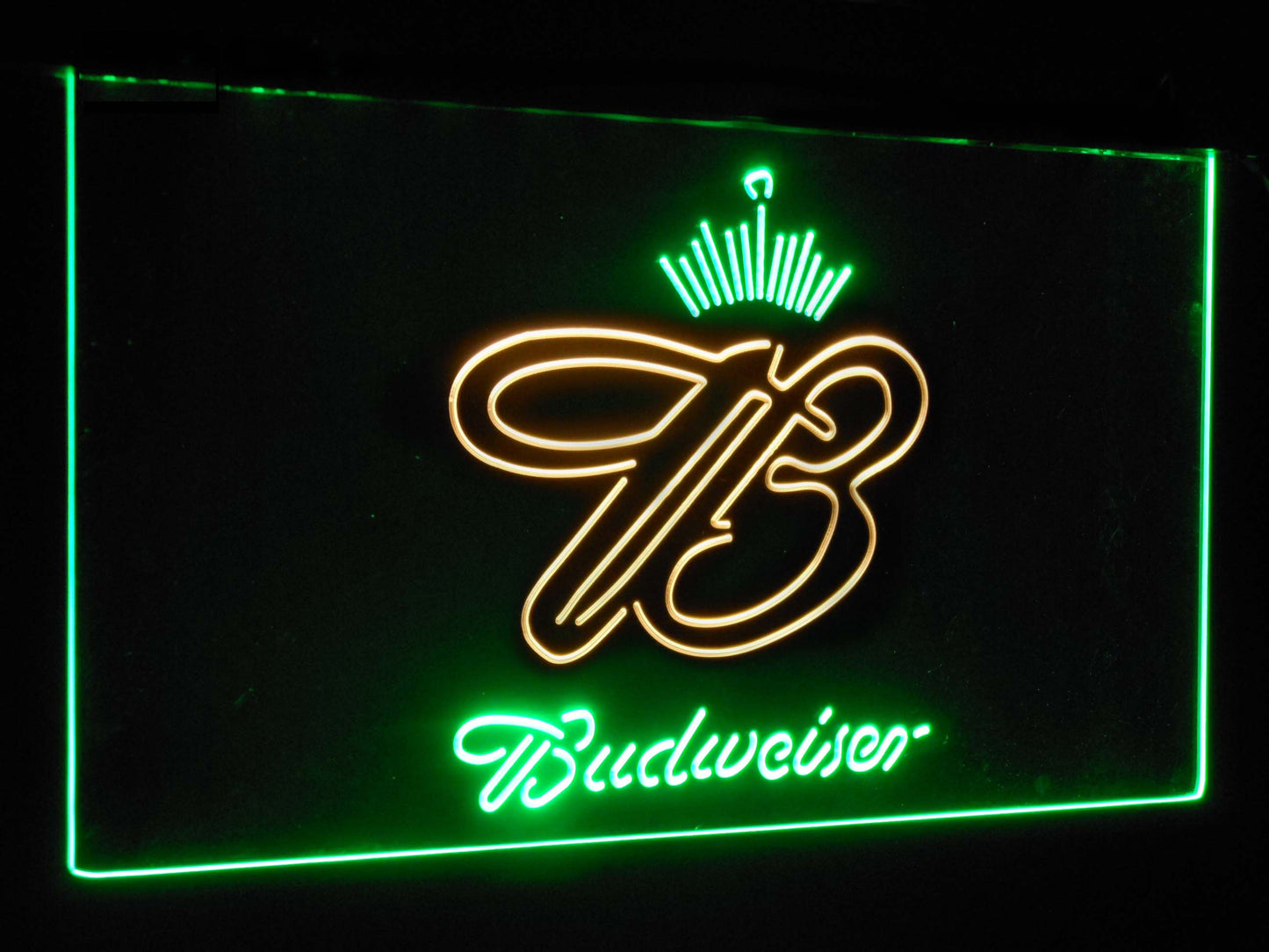 Budweiser Crown King Bar Decoration Gift Dual Color Led Neon Light Signs st6-a2006 by Woody Signs Co. - Handmade Crafted Unique Wooden Creative