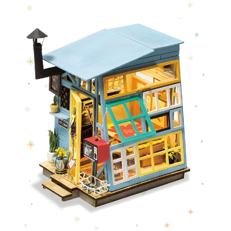 14 Kinds DIY House with Furniture Miniature Wooden Doll House DG by Woody Signs Co. - Handmade Crafted Unique Wooden Creative