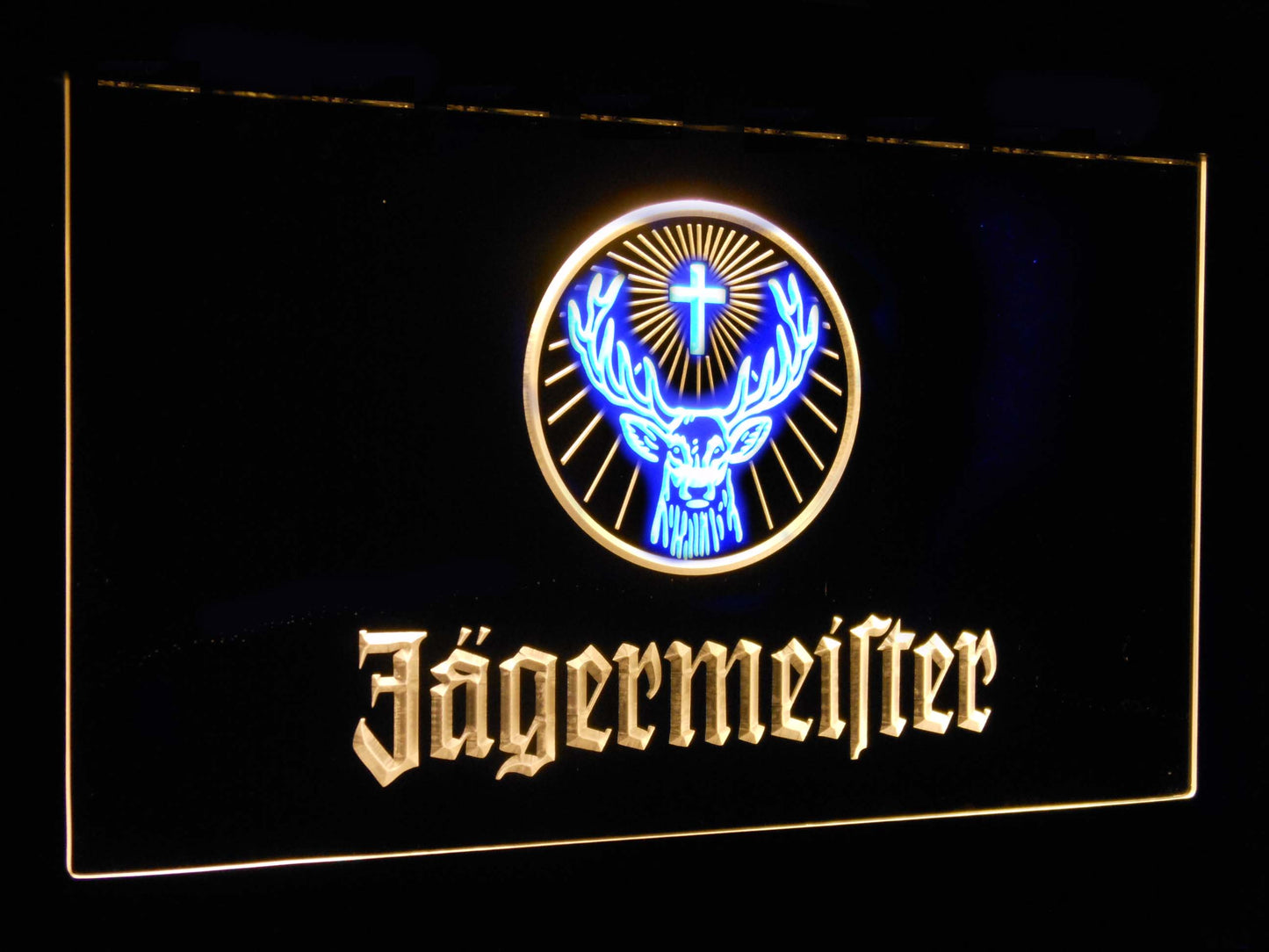 Jagermeister Deer Head Dual Color Led Neon Light Signs st6-a0288 by Woody Signs Co. - Handmade Crafted Unique Wooden Creative