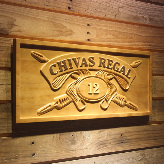 Chivas Regal 12 Whisky 3D Wooden Signs by Woody Signs Co. - Handmade Crafted Unique Wooden Creative