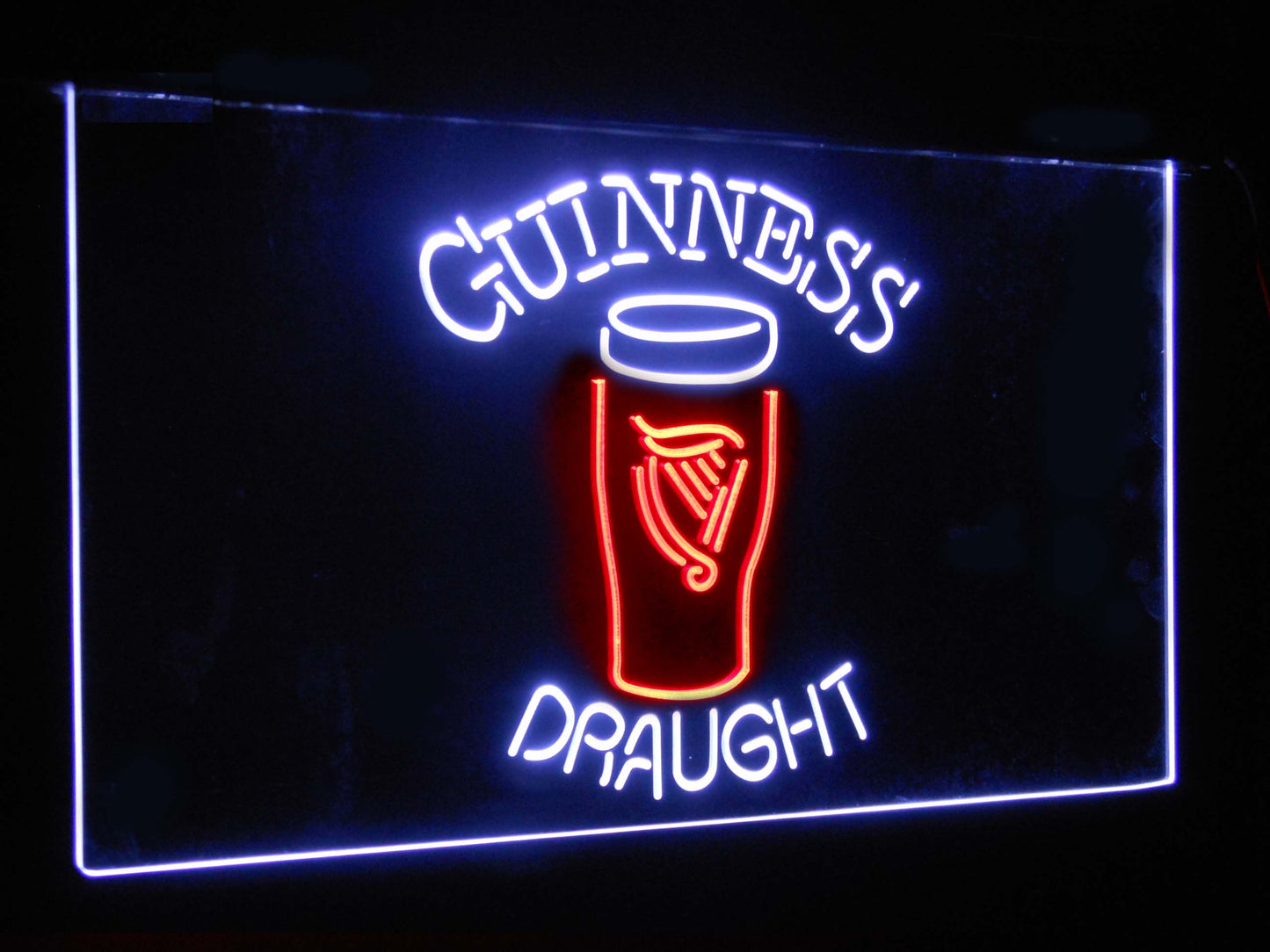 Guinness Draught Ale Bar Decoration Gift Dual Color Led Neon Light Signs st6-a2044 by Woody Signs Co. - Handmade Crafted Unique Wooden Creative