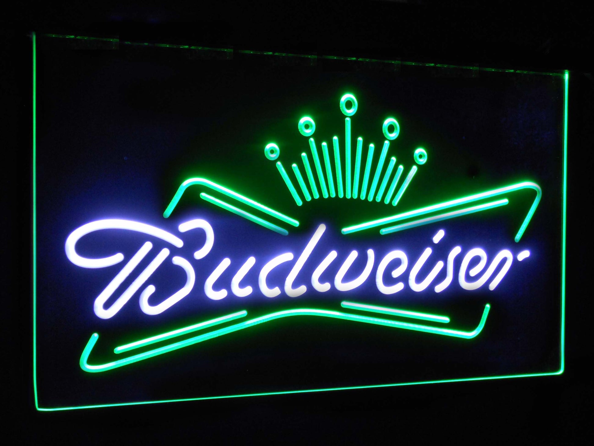 Budweiser King  Bar Decoration Gift Dual Color Led Neon Light Signs st6-a2005 by Woody Signs Co. - Handmade Crafted Unique Wooden Creative