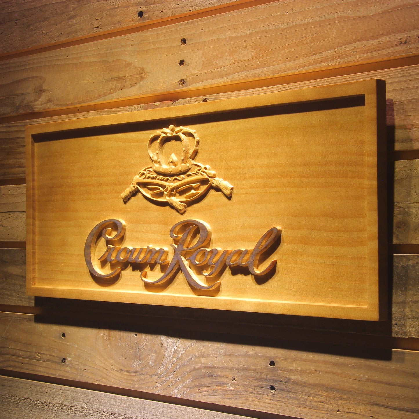 Crown Royal 3D Wooden Signs by Woody Signs Co. - Handmade Crafted Unique Wooden Creative