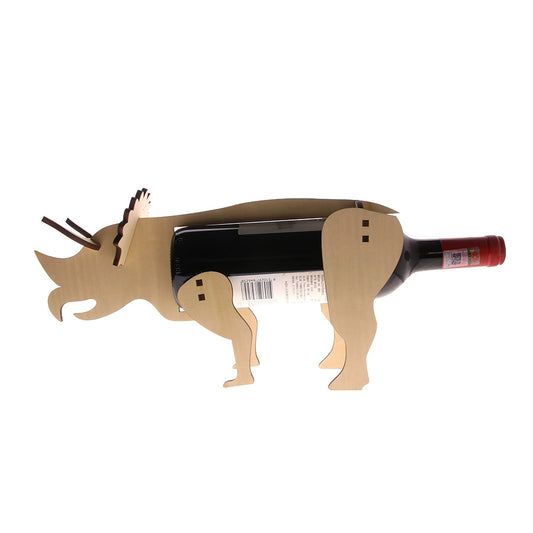 Wooden  Stand Dinosaur Triceratops  Bottle Holder  Storage Minimalist Modern  Best   Lover by Woody Signs Co. - Handmade Crafted Unique Wooden Creative