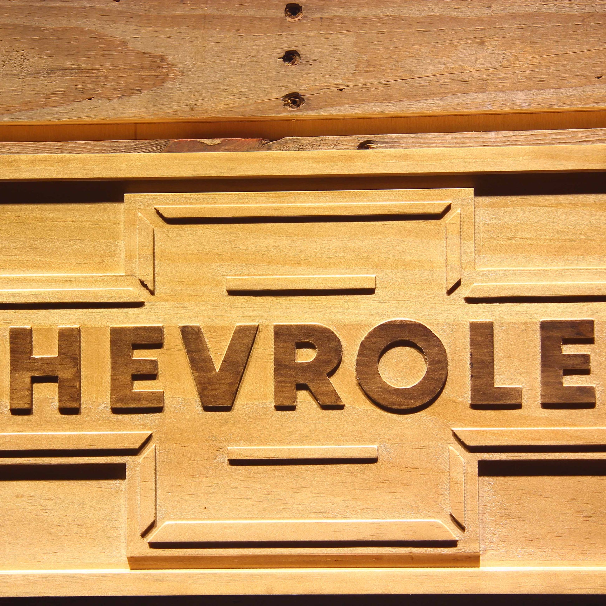 Chevrolet Car 3D Wooden Bar Signs by Woody Signs Co. - Handmade Crafted Unique Wooden Creative