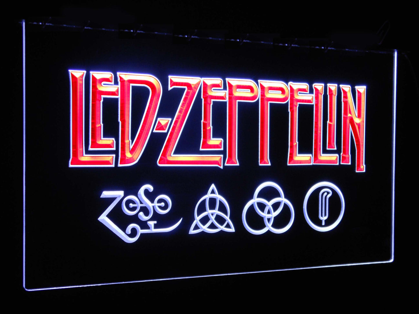 Led Zeppelin Band Music Bar Decoration Gift Dual Color Led Neon Light Signs st6-c0002 by Woody Signs Co. - Handmade Crafted Unique Wooden Creative