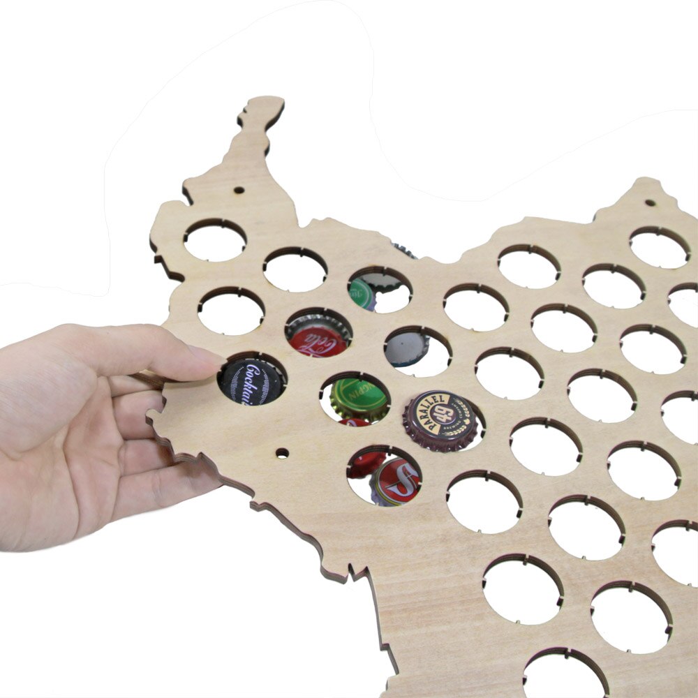 Colombia Cap Map Wooden Bottle Cap Display Map Decorate Map Novelty Wall Mounted Wood Map by Woody Signs Co. - Handmade Crafted Unique Wooden Creative