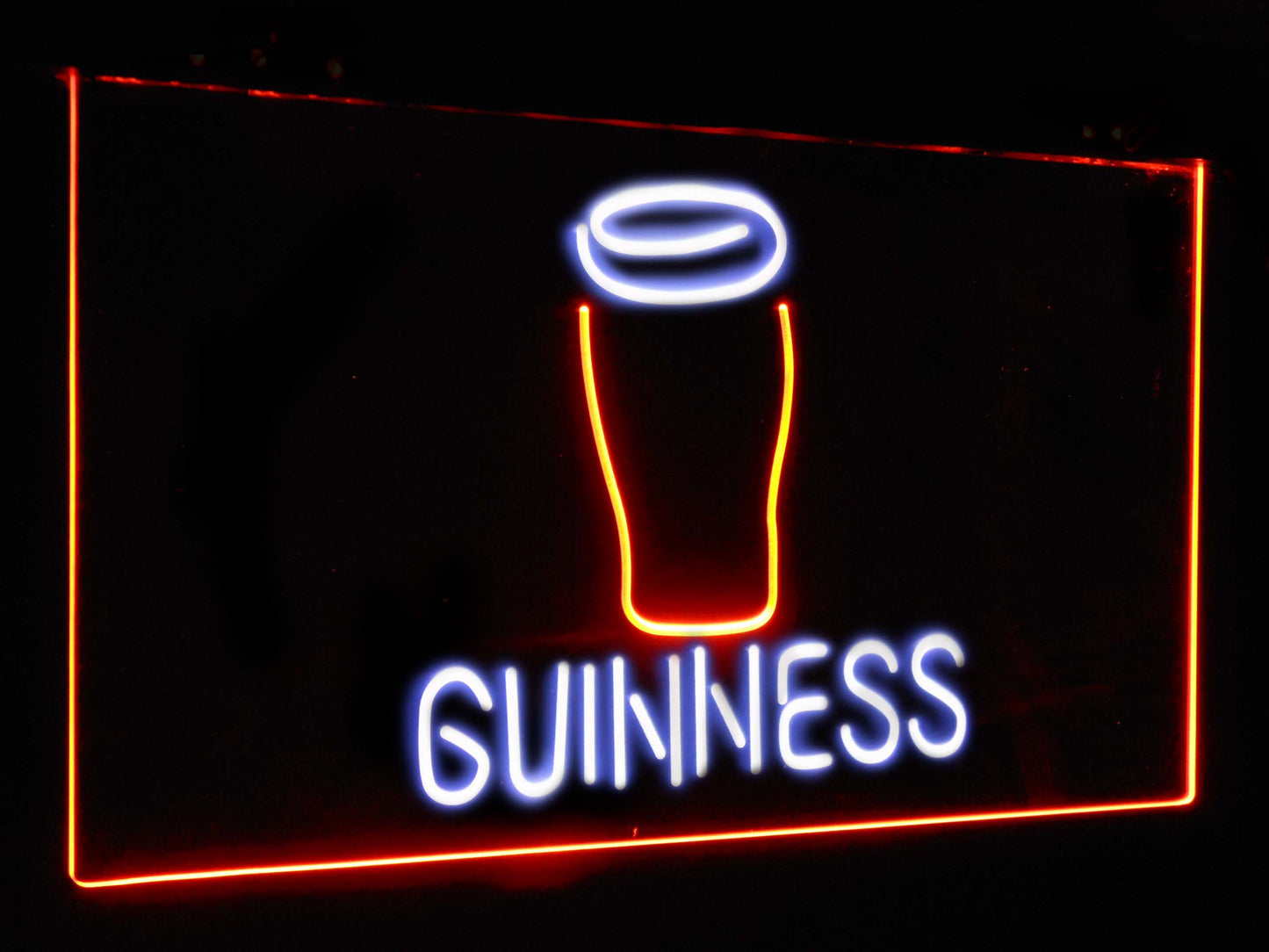 Guinness Glass on tap Bar Decor Dual Color Led Neon Light Signs st6-a2045 by Woody Signs Co. - Handmade Crafted Unique Wooden Creative