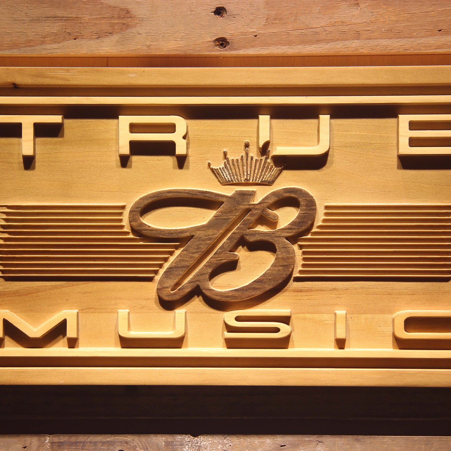 Budweiser True Music 3D Wooden Bar Signs by Woody Signs Co. - Handmade Crafted Unique Wooden Creative