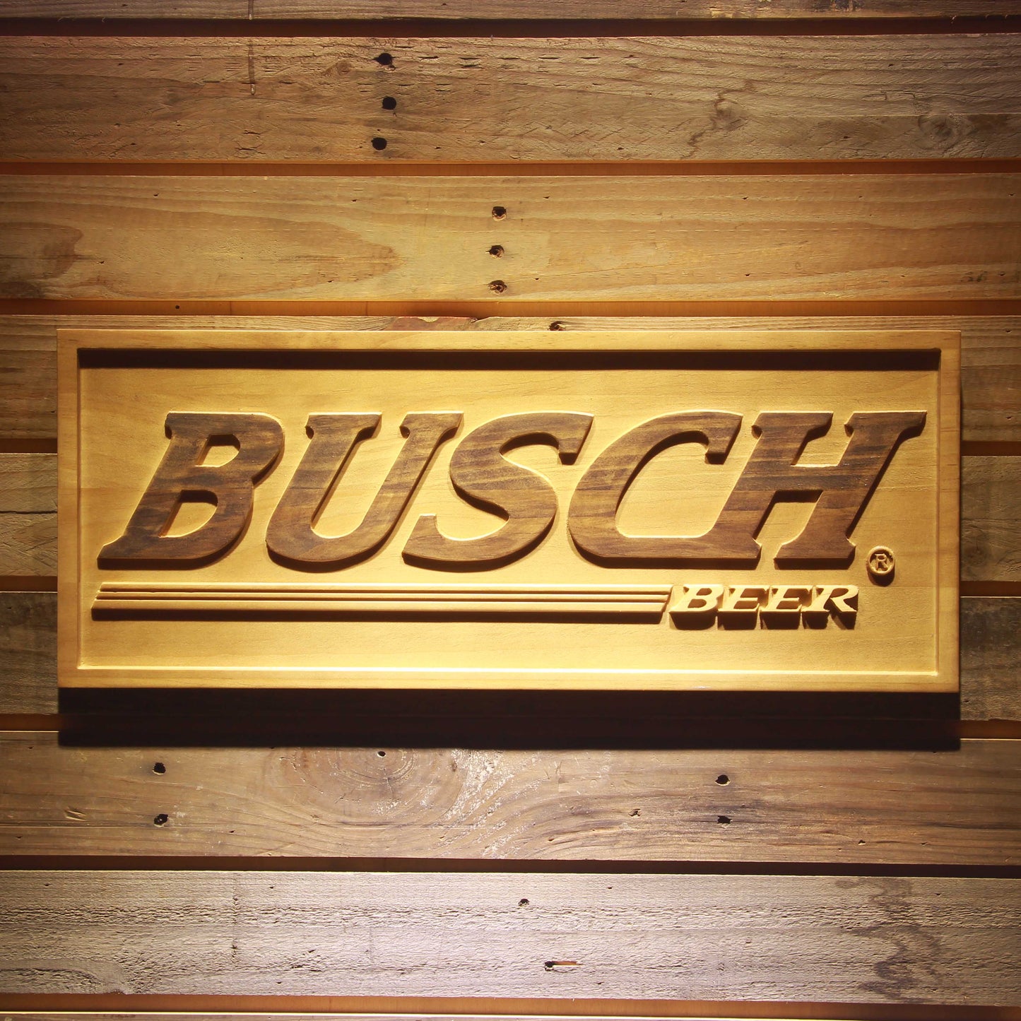 Busch 3D Wooden Signs by Woody Signs Co. - Handmade Crafted Unique Wooden Creative
