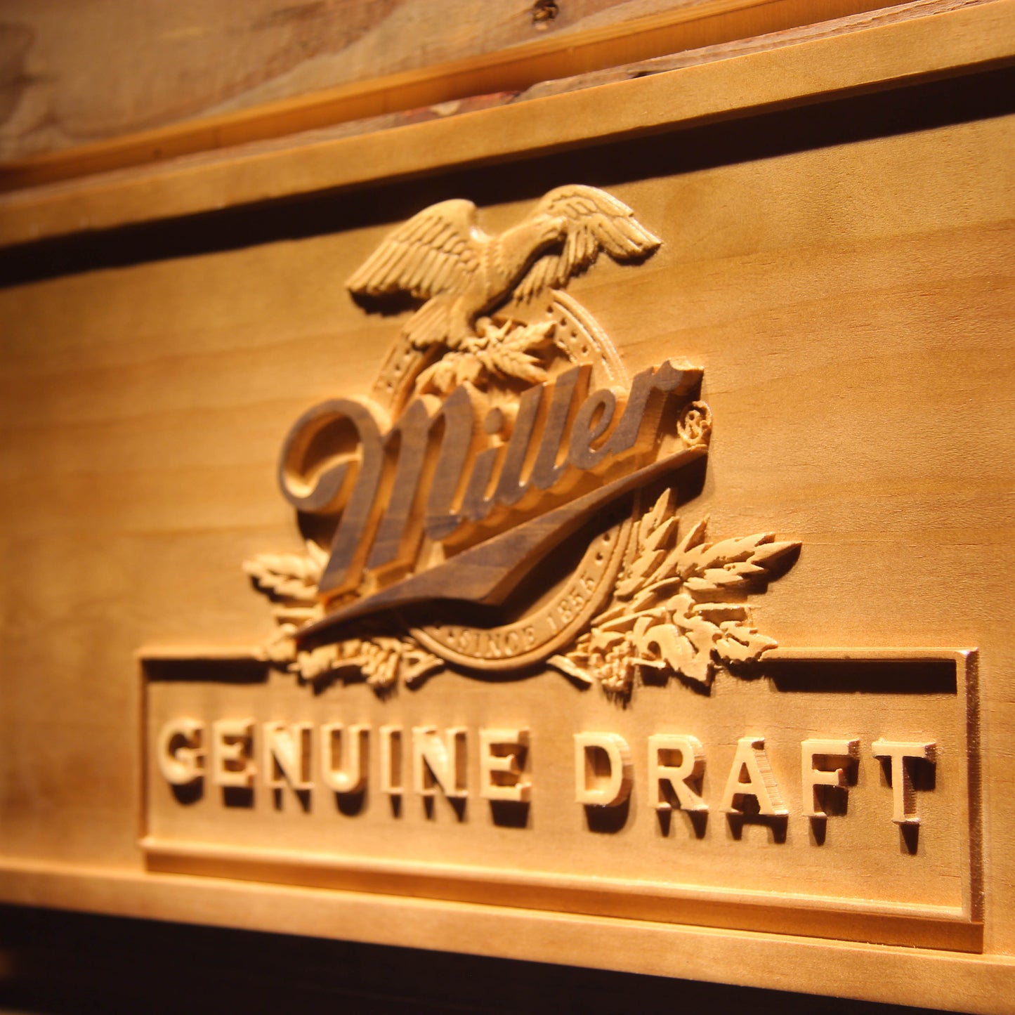 Miller 3D Wooden Signs by Woody Signs Co. - Handmade Crafted Unique Wooden Creative