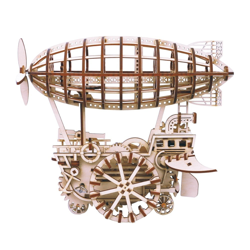 DIY Moveable Airship Gear Drive by Clockwork 3D Wooden Hobbies Gift for LK702 by Woody Signs Co. - Handmade Crafted Unique Wooden Creative