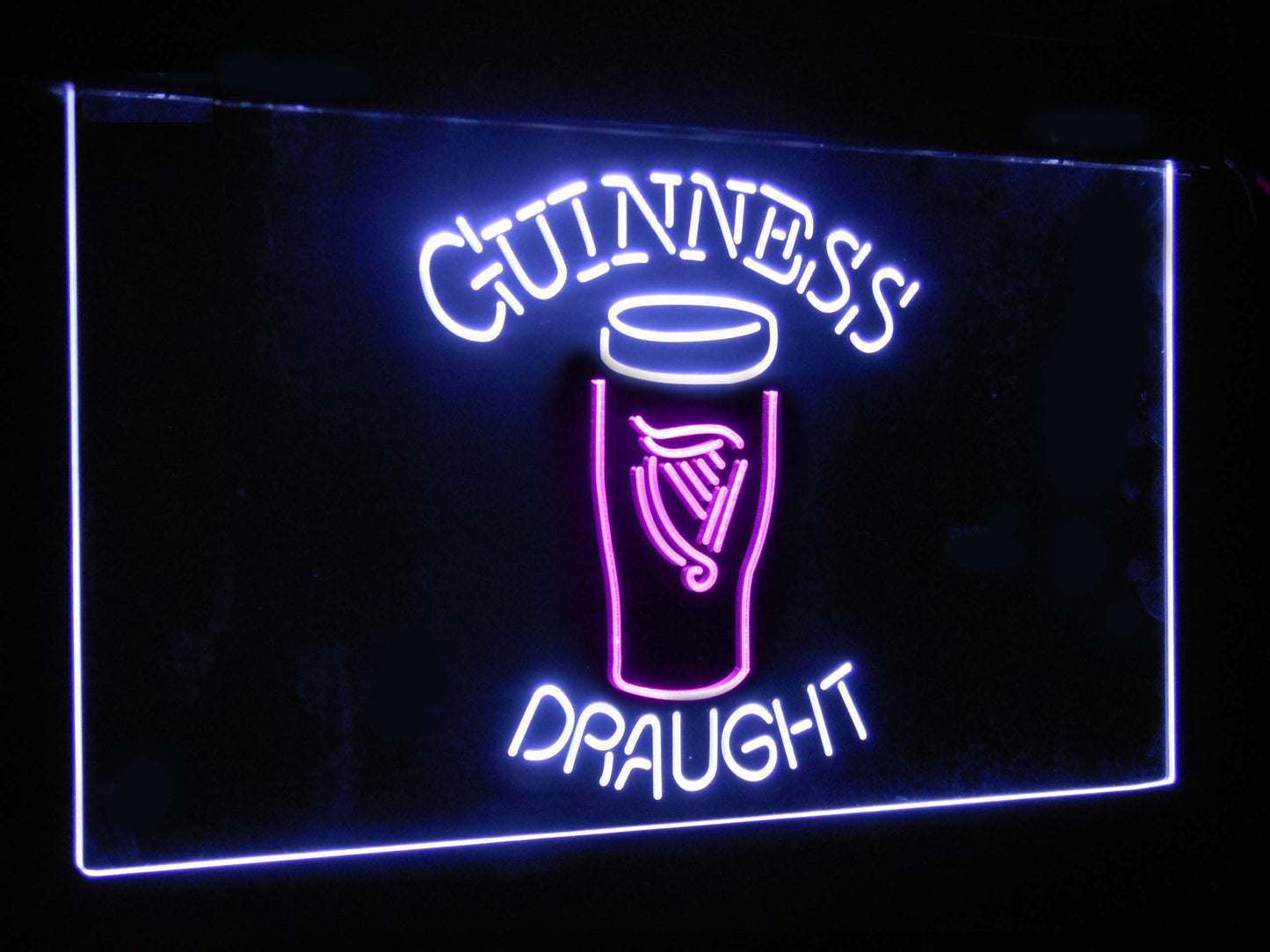 Guinness Draught Ale Bar Decoration Gift Dual Color Led Neon Light Signs st6-a2044 by Woody Signs Co. - Handmade Crafted Unique Wooden Creative