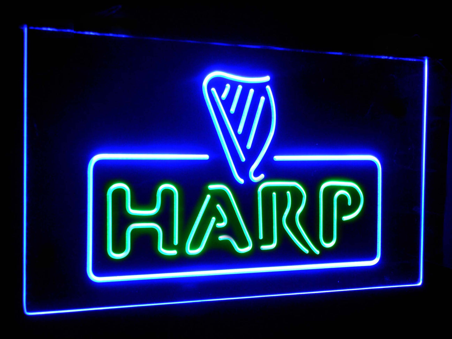 Harp Bar Decoration Gift Dual Color Led Neon Light Signs st6-a2001 by Woody Signs Co. - Handmade Crafted Unique Wooden Creative