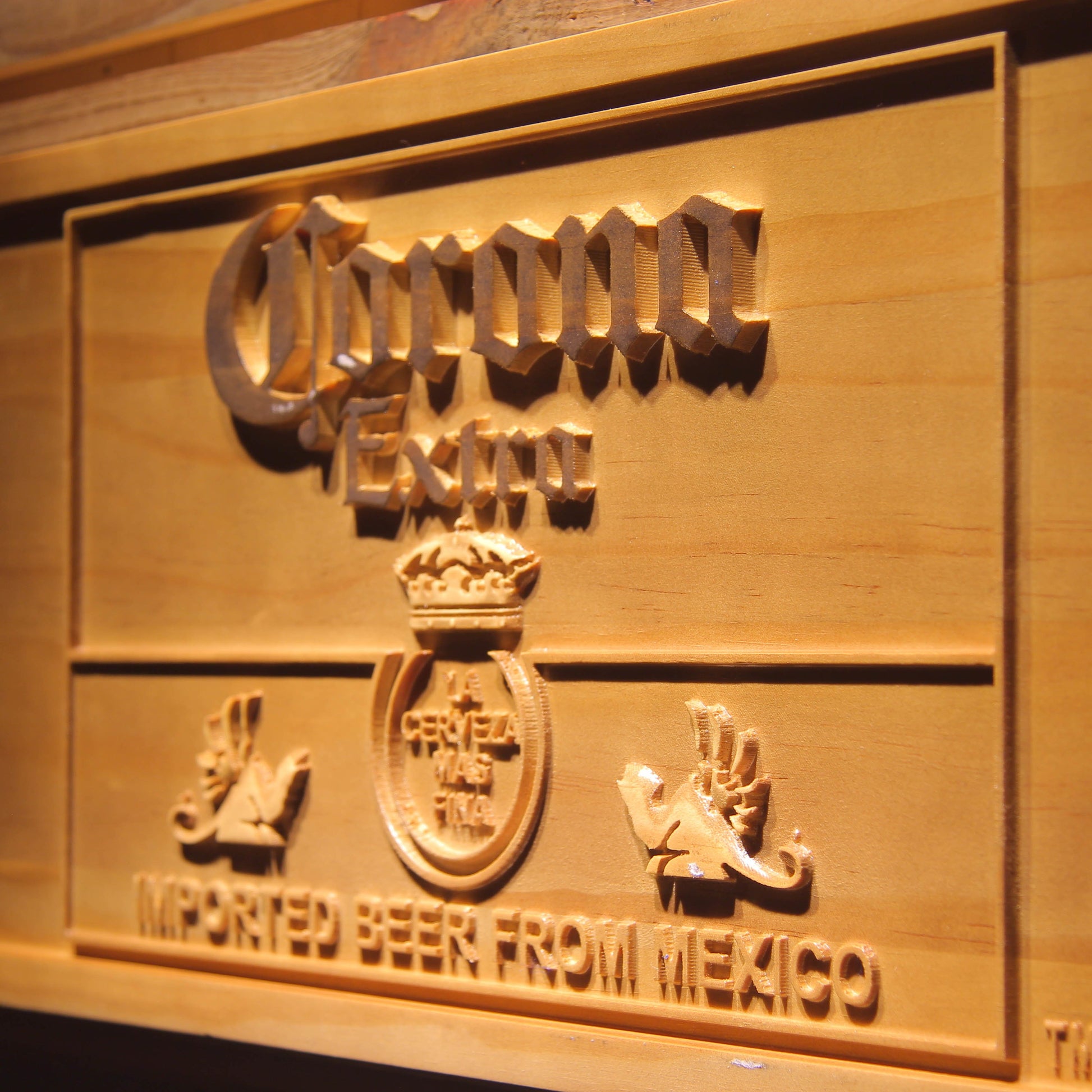 Corona Extra  3D Wooden Signs by Woody Signs Co. - Handmade Crafted Unique Wooden Creative