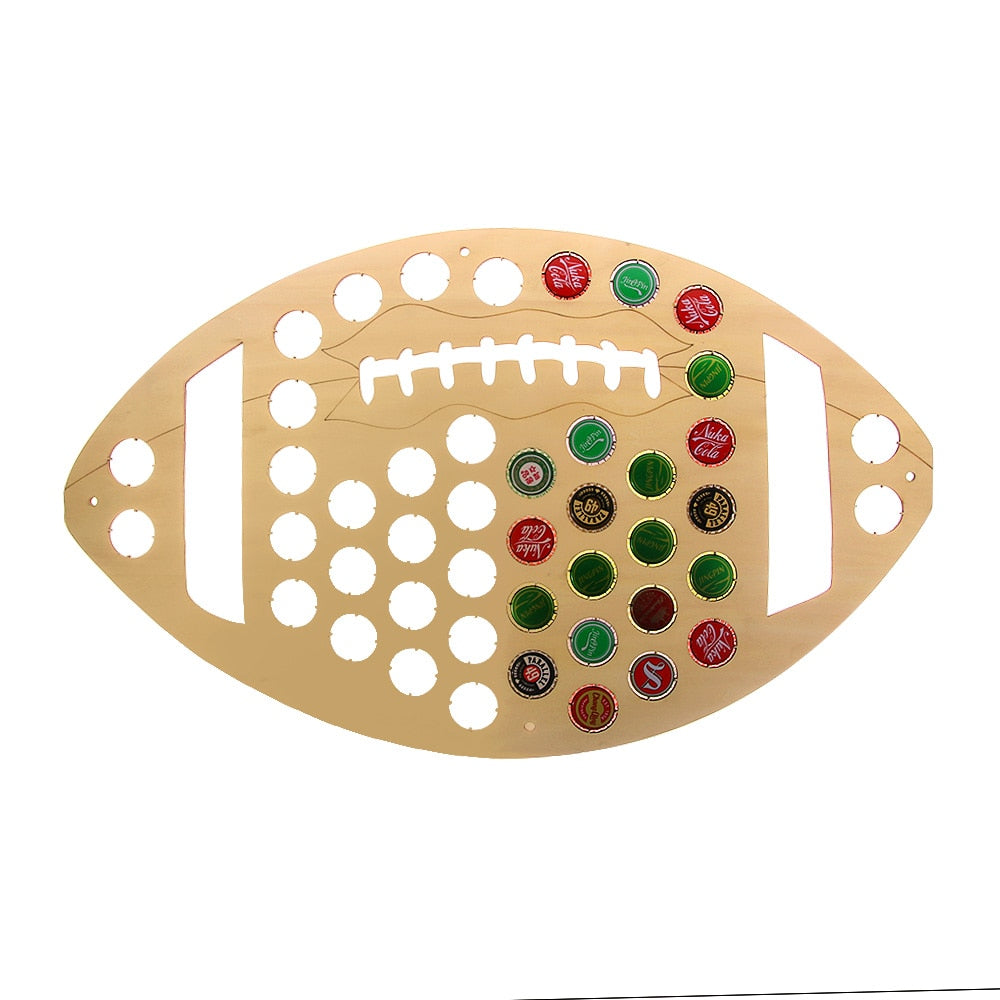 American Football Cap Map Rugby Ball Wooden Cap Trap Cap Holder Cap Collection Wall Art Display Map by Woody Signs Co. - Handmade Crafted Unique Wooden Creative