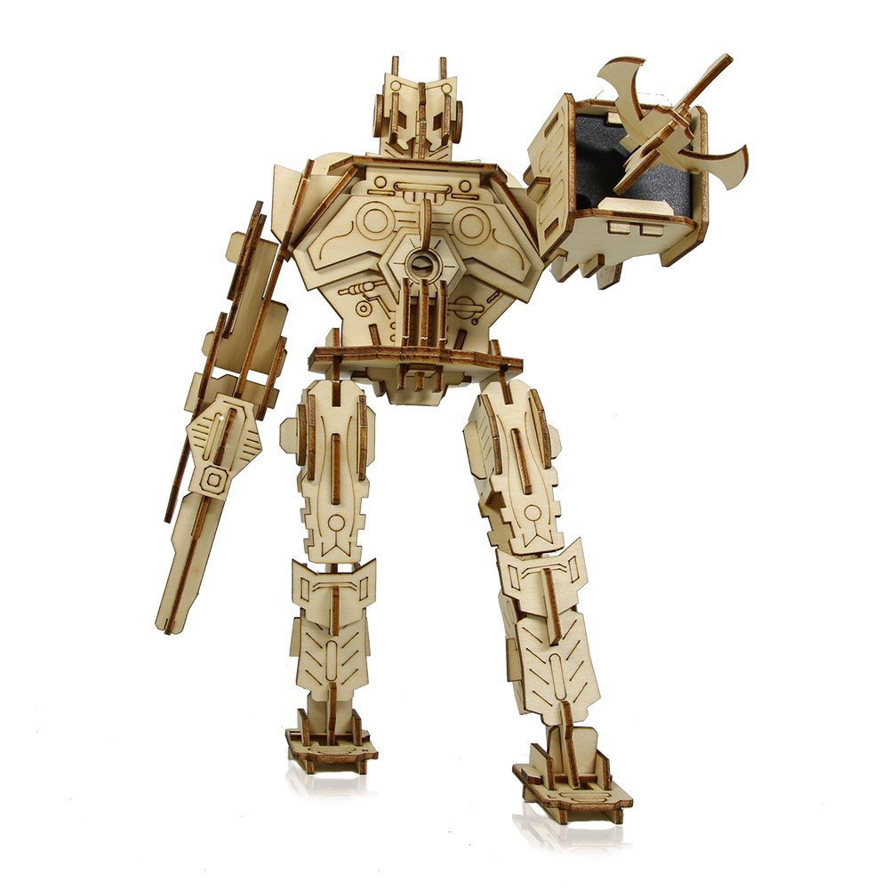 The Holy Warrior Wooden DIY Solar Power Toy Eco-friendly Educational DIY Assemble Toys Blocks For Kids Boy by Woody Signs Co. - Handmade Crafted Unique Wooden Creative