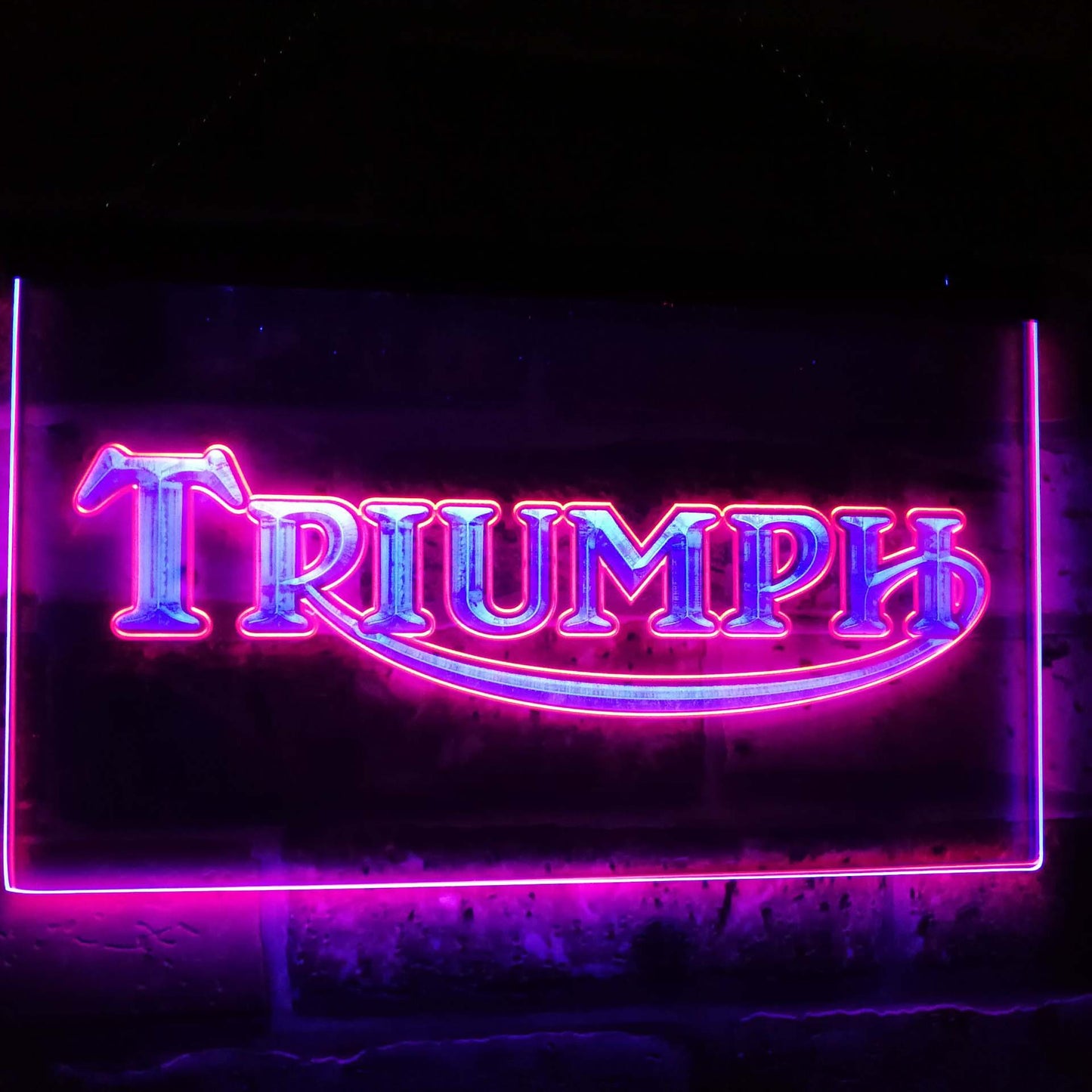 Triumph Car Truck Bar Decoration Gift Dual Color Led Neon Light Signs st6-d0051 by Woody Signs Co. - Handmade Crafted Unique Wooden Creative