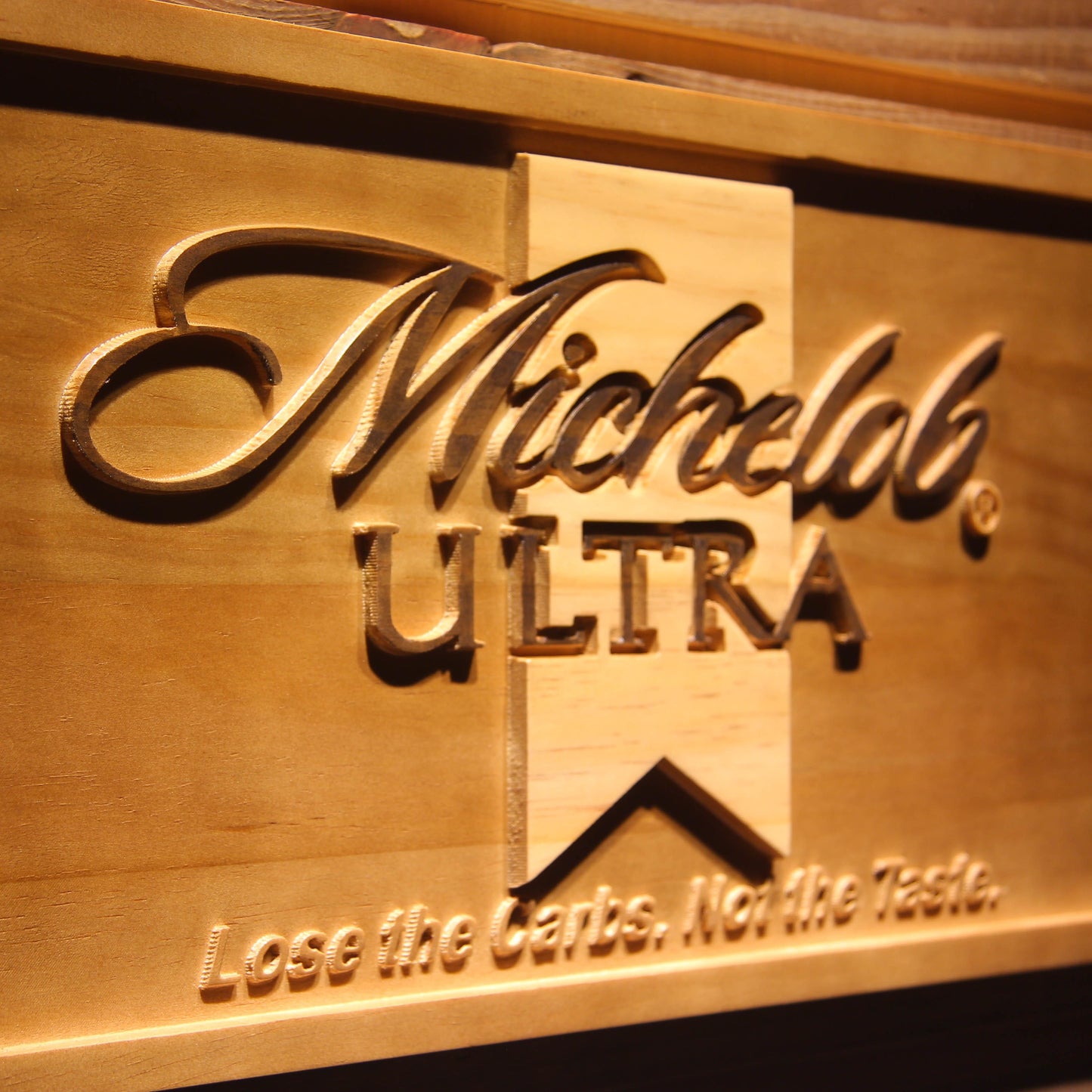 Michelob Ultra 3D Wooden Signs by Woody Signs Co. - Handmade Crafted Unique Wooden Creative