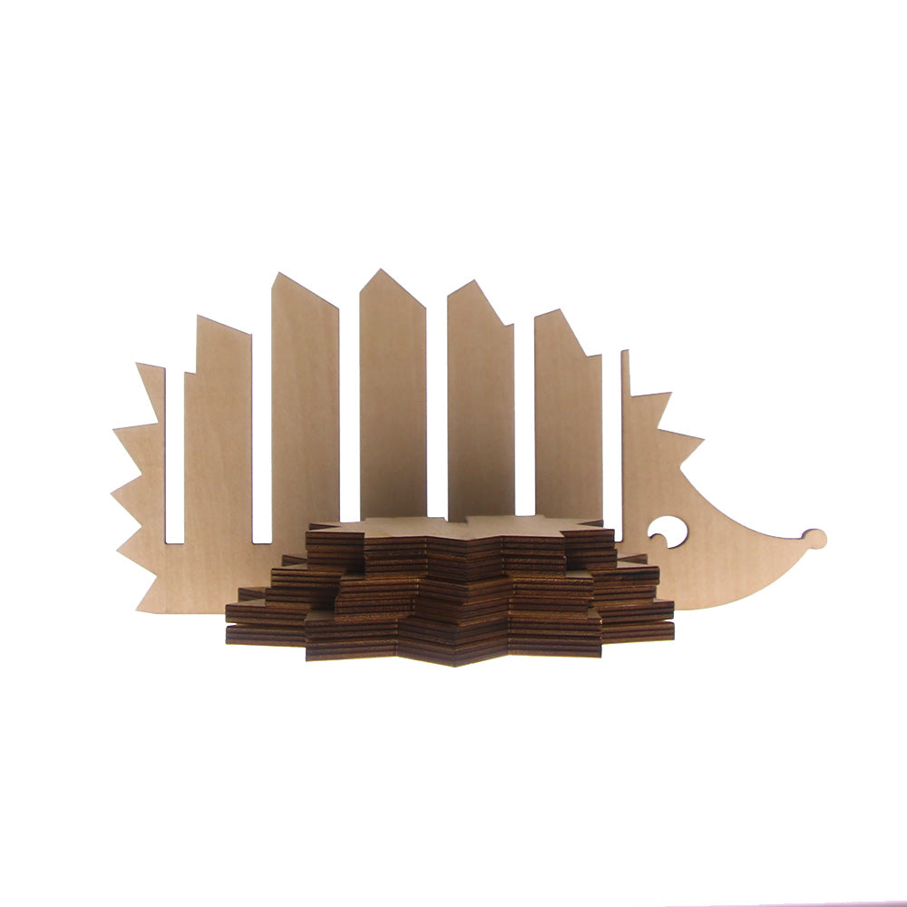 7Pieces/Set Animal Pin Wooden Coaster Hedgehog Shape DIY Coffee Tea Cup Mat Creative Table Decoration Figurines & Miniatures by Woody Signs Co. - Handmade Crafted Unique Wooden Creative